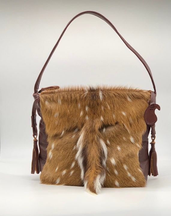 Handcrafted Deerskin Leather Purse with Natural Elements