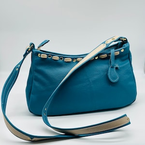 Turquoise Leather Handbag