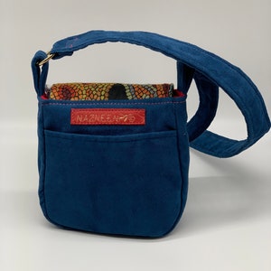 Teal and Red Mosaic Small Crossbody Bag image 2