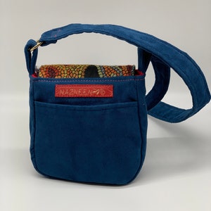Teal and Red Mosaic Small Crossbody Bag image 7