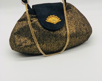 Black and Gold Small Evening Purse