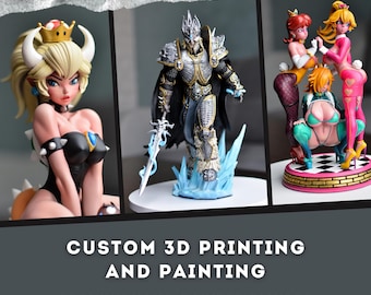 Custom 3D Print & Paint Service, Personalized Character or Bust, Premium Resin 3D Model, Collectible Miniatures, Hand-Painted Anime Statue