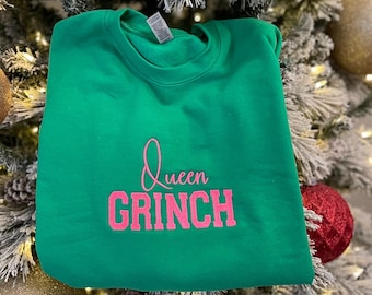 Queen Grinch Embroidery Design. Machine Embroidery File (Digital Download)
