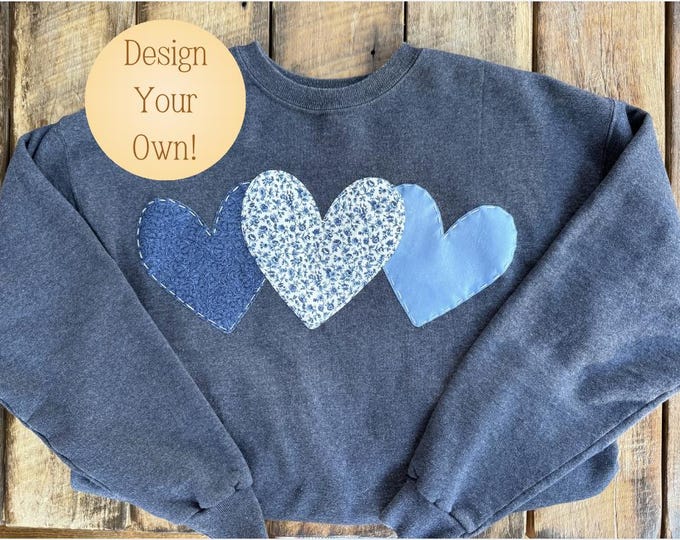 Personalizable Beige Heart Sweatshirt