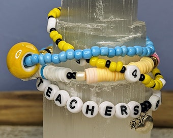 Teacher gift bracelet word and fidget set