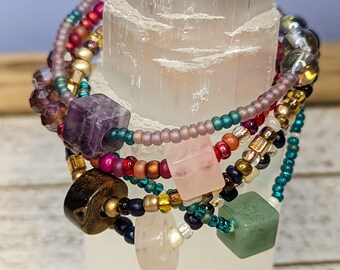 Gemstone fidget anxiety relief bracelets