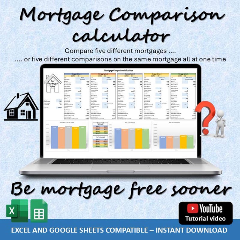 Mortgage Comparison Spreadsheet - Etsy