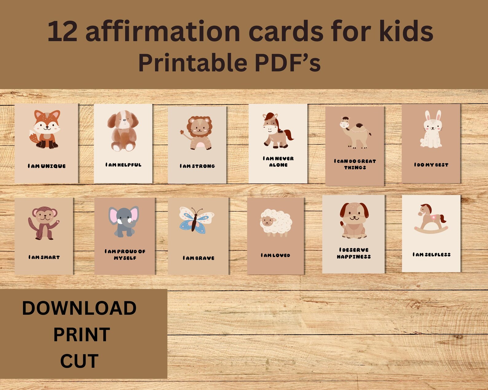 Printable Affirmation Cards for Kids: Positive Affirmations - Etsy