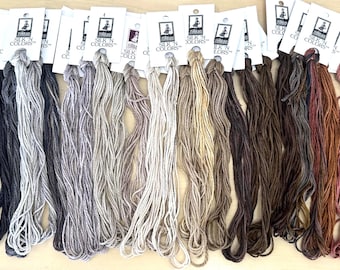 Hand Dyed Silk Set - Browns, Gray, Black, Neutrals