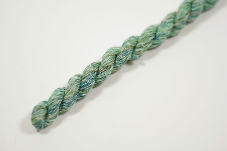 Cross Stitch Thread Hand Dyed by TheThreadGatherer Canvas Work and Needlepoint. Embroidery Floss OL 016  Seafoam Green Oriental Linen