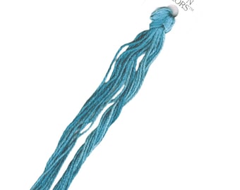 SNC 240 Foggy Dew Silk Embroidery Floss. The ThreadGatherer. Thread Gatherer. Hand Dyed Floss. Blue Thread.