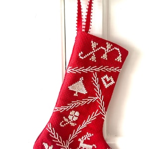 Stockings for Gage: White Christmas - by Valeen Behunin. Christmas Stocking. Heirloom Holiday Seasonal Christmas Craft