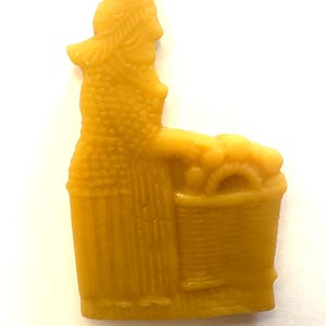 Woman & Basket Beeswaxer. Hand Poured Beeswax Thread Conditioner by The ThreadGatherer. Thread Wax.