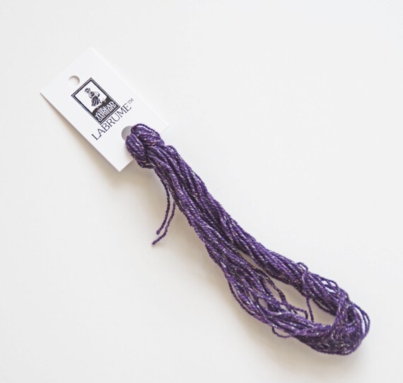 LB 031 Imperial Purple. Merino Wool Sparkle Floss, Hand-dyed by