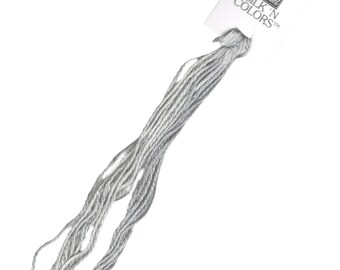 SNC 329 Silver Tinsel Silk Embroidery Floss, Hand Dyed Thread Gatherer