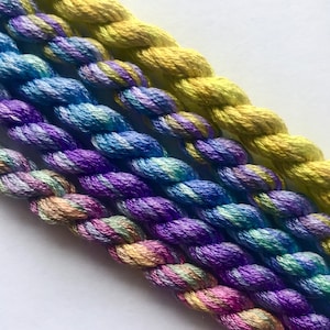 Embroidery Sampler, Hand Dyed Silk, Silk Floss, Thistle Garden Color Set by The ThreadGatherer