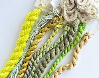 Silk Floss Silk Threads Limited Edition Set Heather & Sand Specialty Embroidery Floss Handdyed by TheThreadGatherer Silk Floss Silk Threads Limited Edition Set Heather & Sand Specialty Embroidery Floss Handdyed by TheThreadGatherer