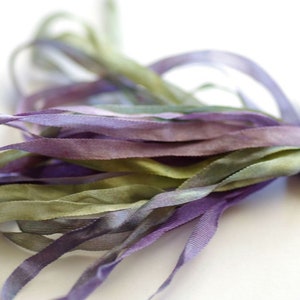 Rubans de soie 4 mm de The ThreadGatherer. SR4 112 Violettes sauvages