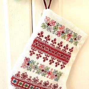 Stockings for Gage: Guilia&#39;s Italian Stocking by Guilia Manfredini. Christmas Stocking. Heirloom Holiday Seasonal Christmas Craft