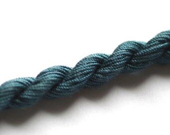 Oxidized Teal SP5 401 Silk Pearl 5  Hand Dyed by The Thread Gatherer.  Floss. Embroidery Floss. Embellishment. Crazy Quilting.