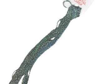Forest Greens Hand Dyed Linen Silk Thread: Embroidery, Needlepoint