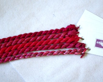 Embroidery Sampler, Hand Dyed Silk, Silk Thread, Silk N Colors, Red Hot Reds Color Set by The ThreadGatherer