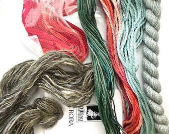 Poppyfield Thread Pack hand dyed by The ThreadGatherer