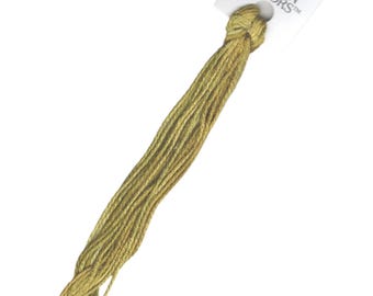 SNC 110 Pond Scum Silk Embroidery Floss - Hand Dyed Yellow Green Thread