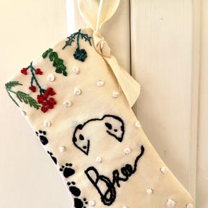 Stockings for Gage: Bree Stocking by Mariah Stricklin. Christmas Stocking. Heirloom Holiday Seasonal Christmas Craft