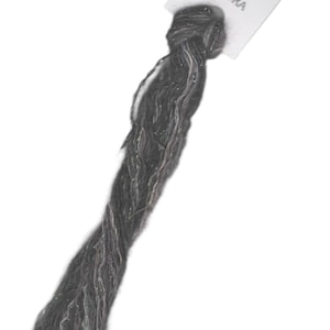 Smokey Greys Hand Dyed Mohair Silk Thread, Aurora Fiber