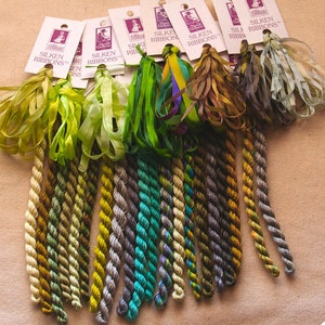 Purchase Silk &#39;n Colors of Your Choice. Made by The ThreadGatherer. Silk Embroidery Floss.Hand Dyed Floss. Cross Stitch Thread. Needlepoint.