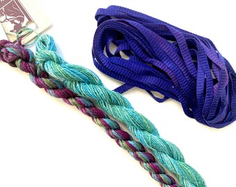 Silk Floss Silk Threads Limited Edition Set Heather & Sand Specialty Embroidery Floss Handdyed by TheThreadGatherer Silk Floss Silk Threads Limited Edition Set Heather & Sand Specialty Embroidery Floss Handdyed by TheThreadGatherer