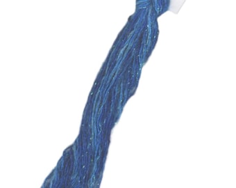 May include: A skein of blue embroidery floss with silver glitter, labelled "The Thread Gatherer" and "Aurora".