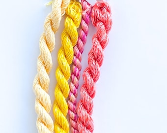 Silk Floss Silk Threads Limited Edition Set Heather & Sand Specialty Embroidery Floss Handdyed by TheThreadGatherer Silk Floss Silk Threads Limited Edition Set Heather & Sand Specialty Embroidery Floss Handdyed by TheThreadGatherer