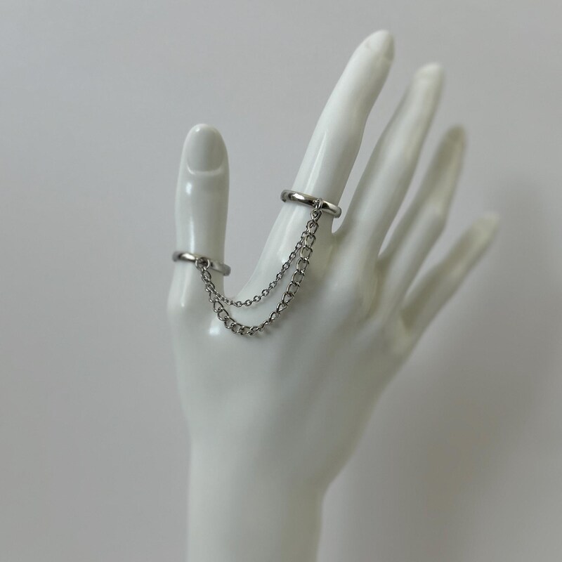 Double Ring Chain - Etsy
