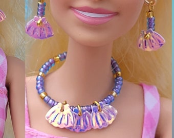 Seashell Doll Movie Jewelry Set Necklace Earrings Bracelet 1/6th Scale Fashion Dolls 11 1/2 - 12 inch dolls