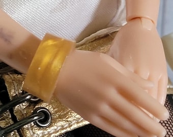 Wide Cuff Style Rubber Bangles for Fashion Dolls
