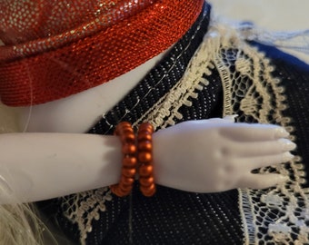 2 Beaded Stretch Bracelets for 1/6 Scale female Fashion Dolls New! neon Colors