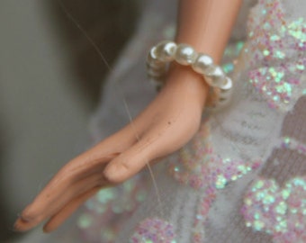 Tiny Pearl Doll Bracelet Jewelry fits 1/6th Scale 11 1/2 - 12 inch Fashion Dolls  13 Color Choices