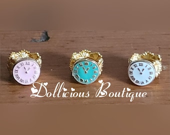 Vintage Matte Gold Plated Sunflower Bangle Doll Watch Bracelet fits 11 1/2 12 inch Fashion Dolls with *Removable Hands
