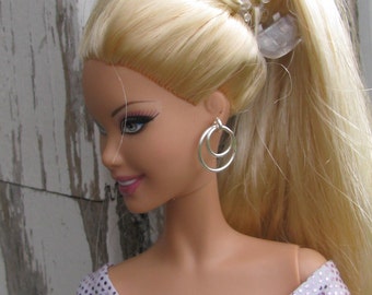 1 pair Double Hoop Earrings for Fashion Dolls