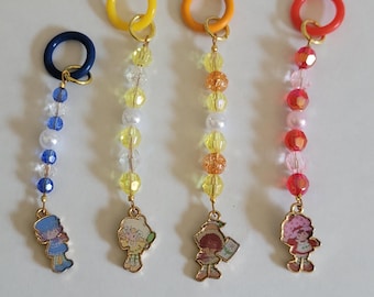 Handmade Beaded Strawberry Shortcake Characters Tumbler Straw Charm