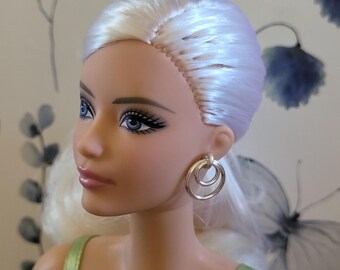 1 pair Double Hoop Small Size Fashion Doll Jewelry Earrings