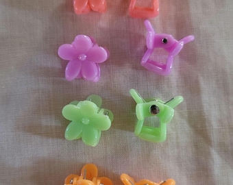 Tiny Flower Hair Jaw Clip Barrette for Fashion Dolls 4 New Colors