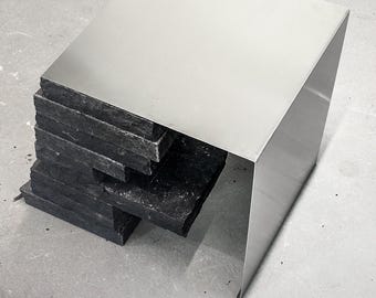 Black Basalt Stainless Steel Coffee Table