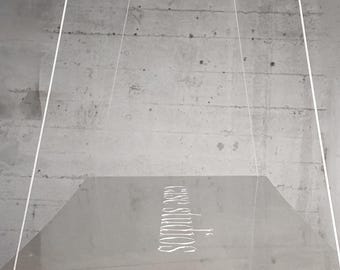 Floating Logo Display - Aluminum Counter