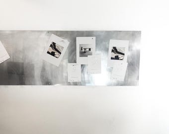 Mirrored Metal Moodboard - Magnetic Stainless Steel Notice Board