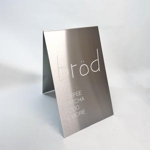 Custom Logo Customer Stopper | Stainless Steel Sidewalk Sign