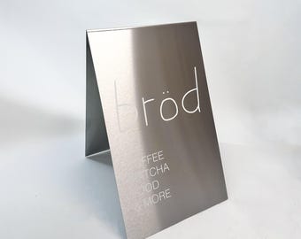Custom Logo Customer Stopper | Stainless Steel Sidewalk Sign