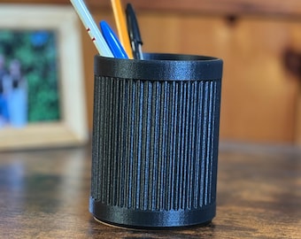 Ribbed Vertical Pencil Cup, Toothbrush Holder, Kitchen Utensil Storage, Pen Holder, Bathroom Organizer, Office Desk Accessories